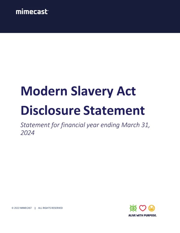 Modern Slavery Act Statement - Page 1